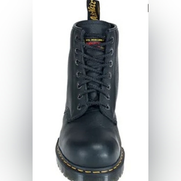 Dr. Martens Safety Toe Heavy Industrial Slip Resistant Boots Shoes Black Pebbled - Picture 4 of 15